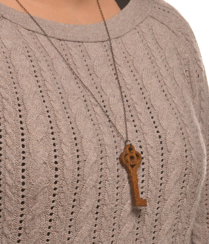 Wooden Key Necklace