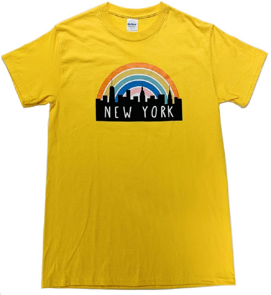 Adult Yellow Rainbow T-Shirt