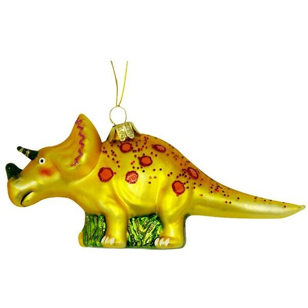 Bright Colored Glass Dinosaur Ornaments