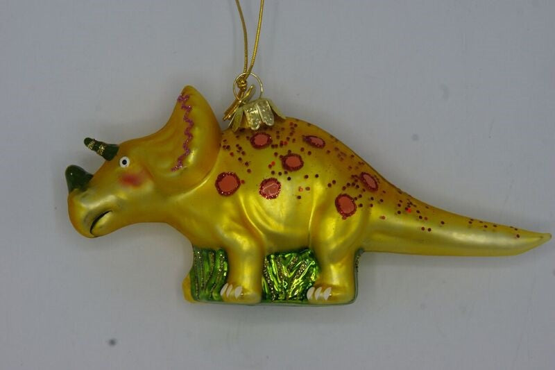 Bright Colored Glass Dinosaur Ornaments