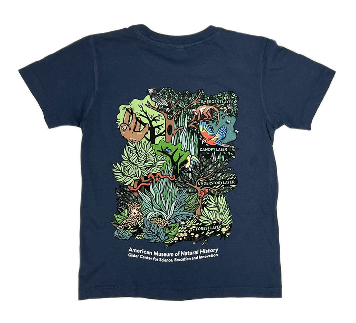 Youth Denim Blue Gilder Center Rainforest T-Shirt Back