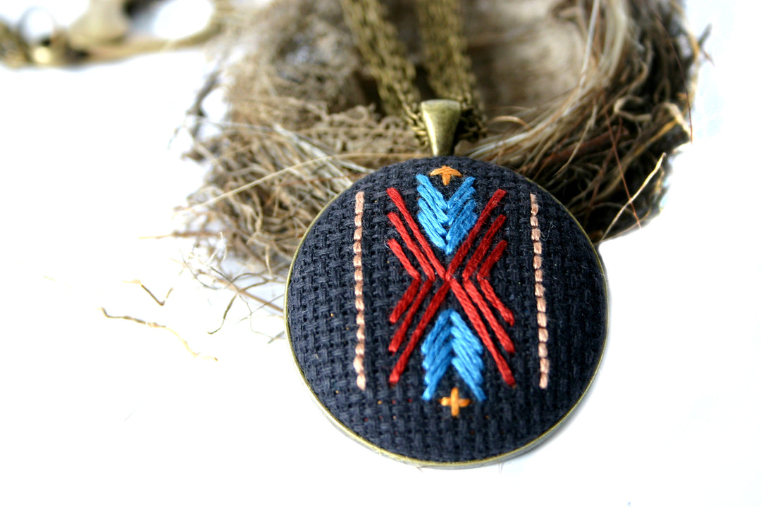 Hand Stitched Tamarancho Slip Necklace